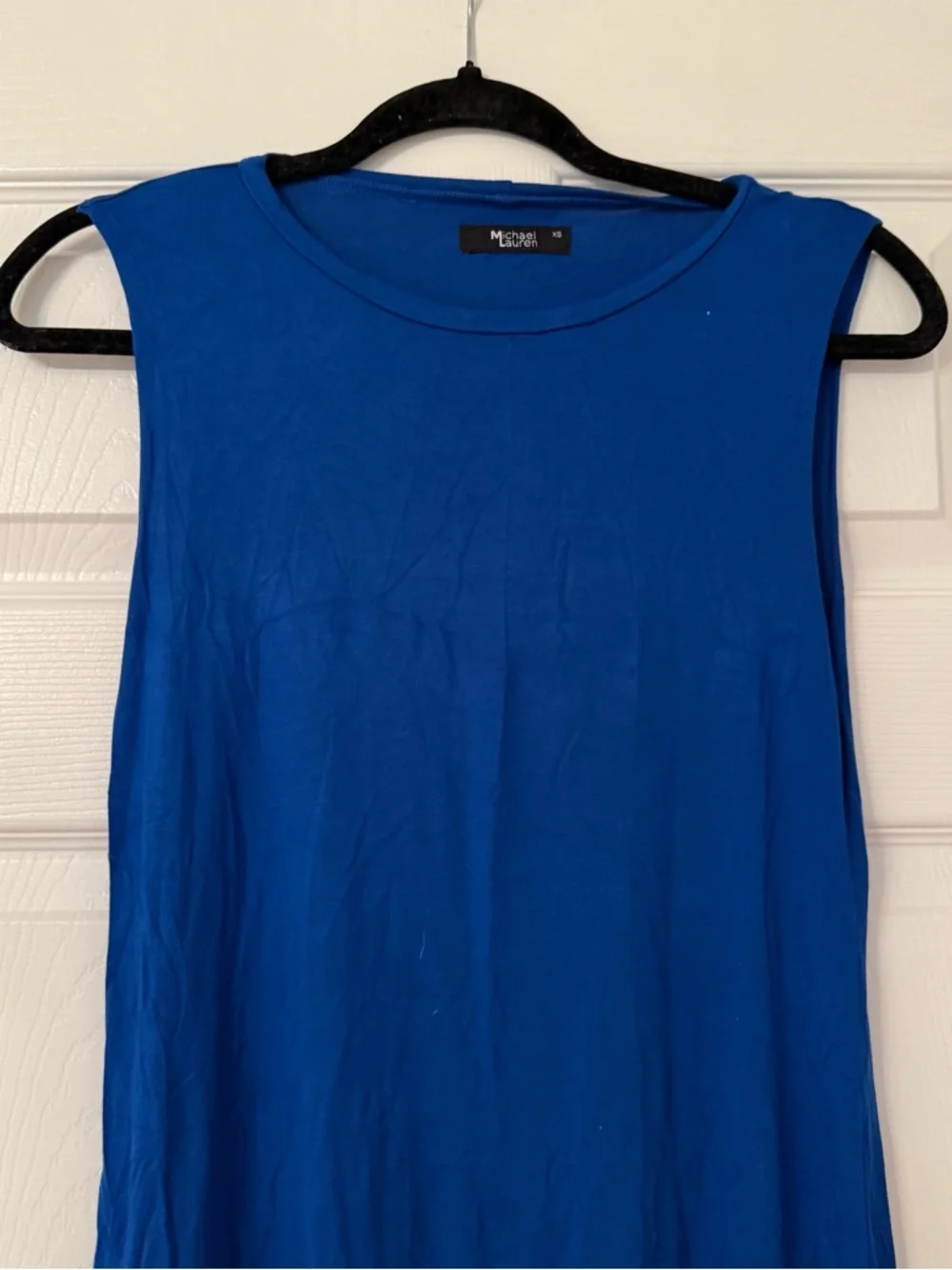 Michael Lauren Royal Blue Sleeveless Shift Dress - Picture 3 of 7